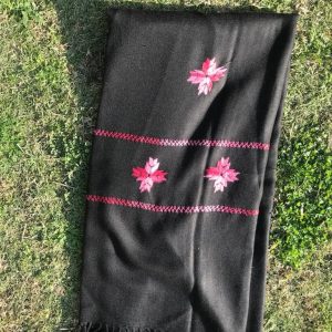 Embroidered Shawl – Black