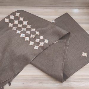 Embroidered Stole - Dark Grey
